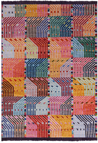 Tribal Moroccan Handmade Wool Rug - 4' 2" X 5' 10" - Golden Nile