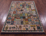Tribal Moroccan Hand-Knotted Wool Rug - 4' 1" X 6' 0" - Golden Nile