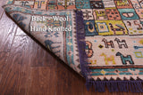 Tribal Moroccan Hand-Knotted Wool Rug - 4' 1" X 6' 0" - Golden Nile