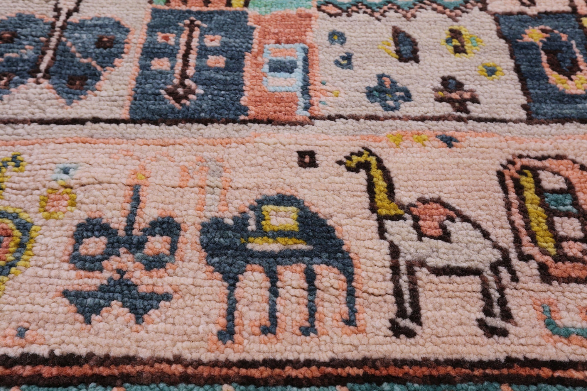 Tribal Moroccan Hand-Knotted Wool Rug - 4' 1" X 6' 0" - Golden Nile