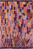 Tribal Moroccan Hand-Knotted Wool Rug - 4' 1" X 5' 11" - Golden Nile