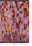 Tribal Moroccan Hand-Knotted Wool Rug - 4' 1" X 5' 11" - Golden Nile