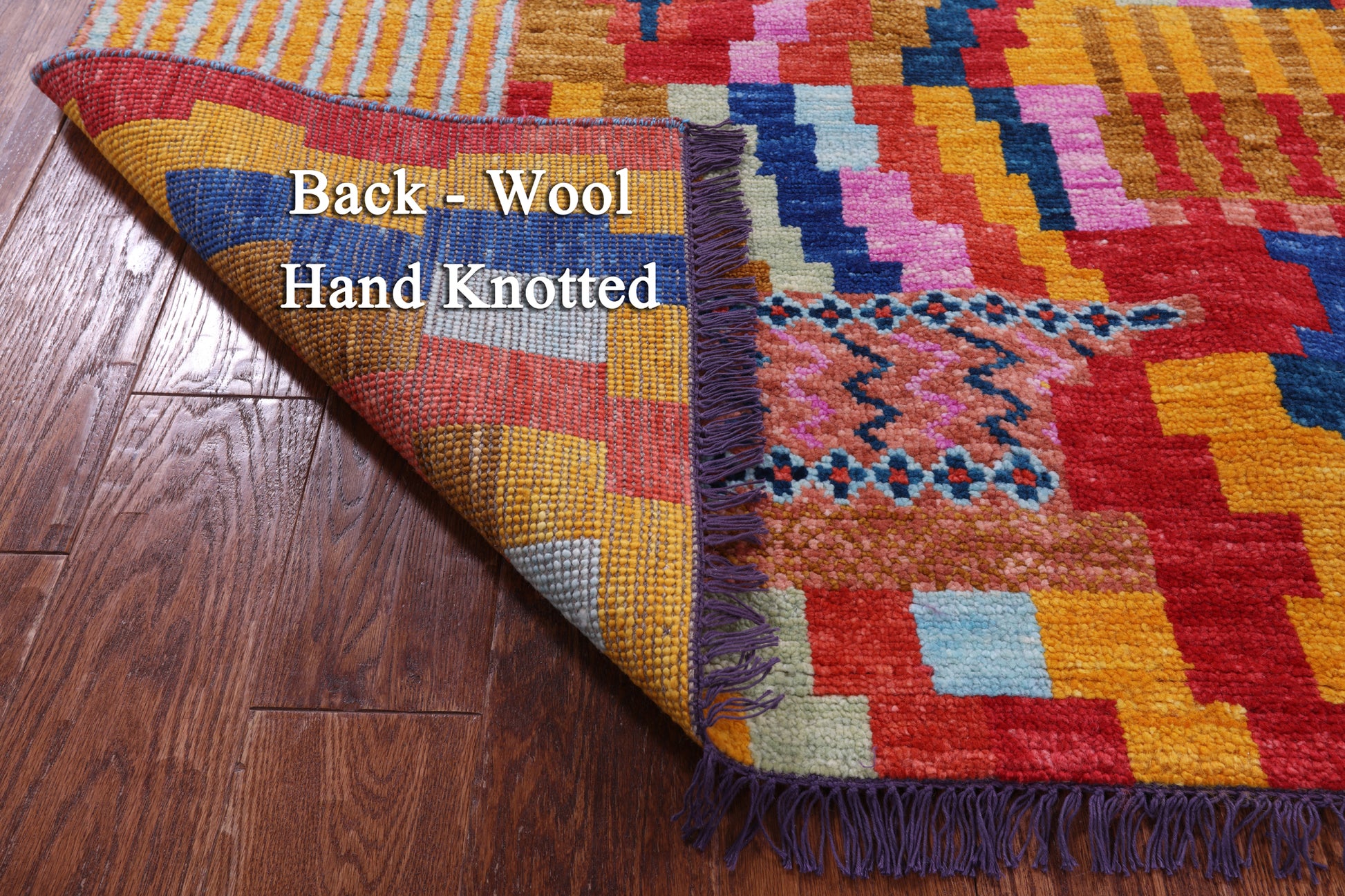 Tribal Moroccan Handmade Wool Rug - 4' 1" X 5' 10" - Golden Nile