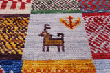 Tribal Moroccan Hand Knotted Wool Rug - 4' 1" X 6' 1" - Golden Nile