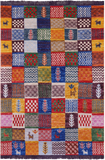Tribal Moroccan Hand Knotted Wool Rug - 4' 1" X 6' 1" - Golden Nile