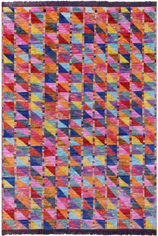 Tribal Moroccan Hand-Knotted Wool Rug - 4' 0