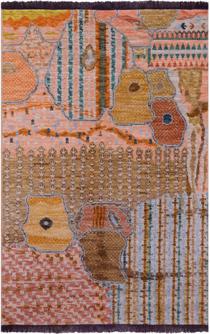 Tribal Moroccan Handmade Wool Rug - 4' 1