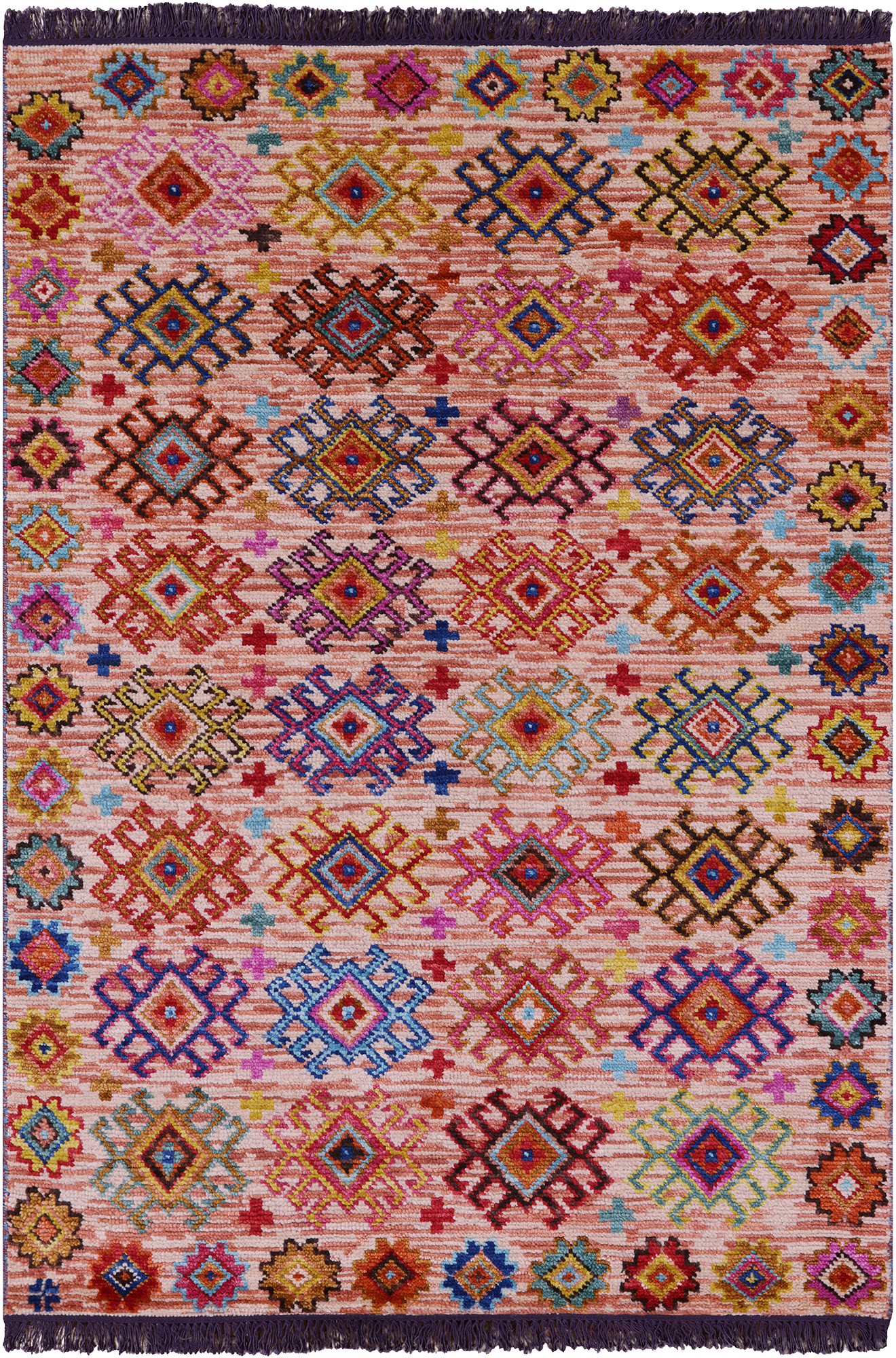 Tribal Moroccan Handmade Wool Rug - 4' 3" X 6' 0" - Golden Nile