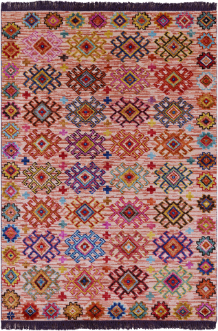 Tribal Moroccan Handmade Wool Rug - 4' 3