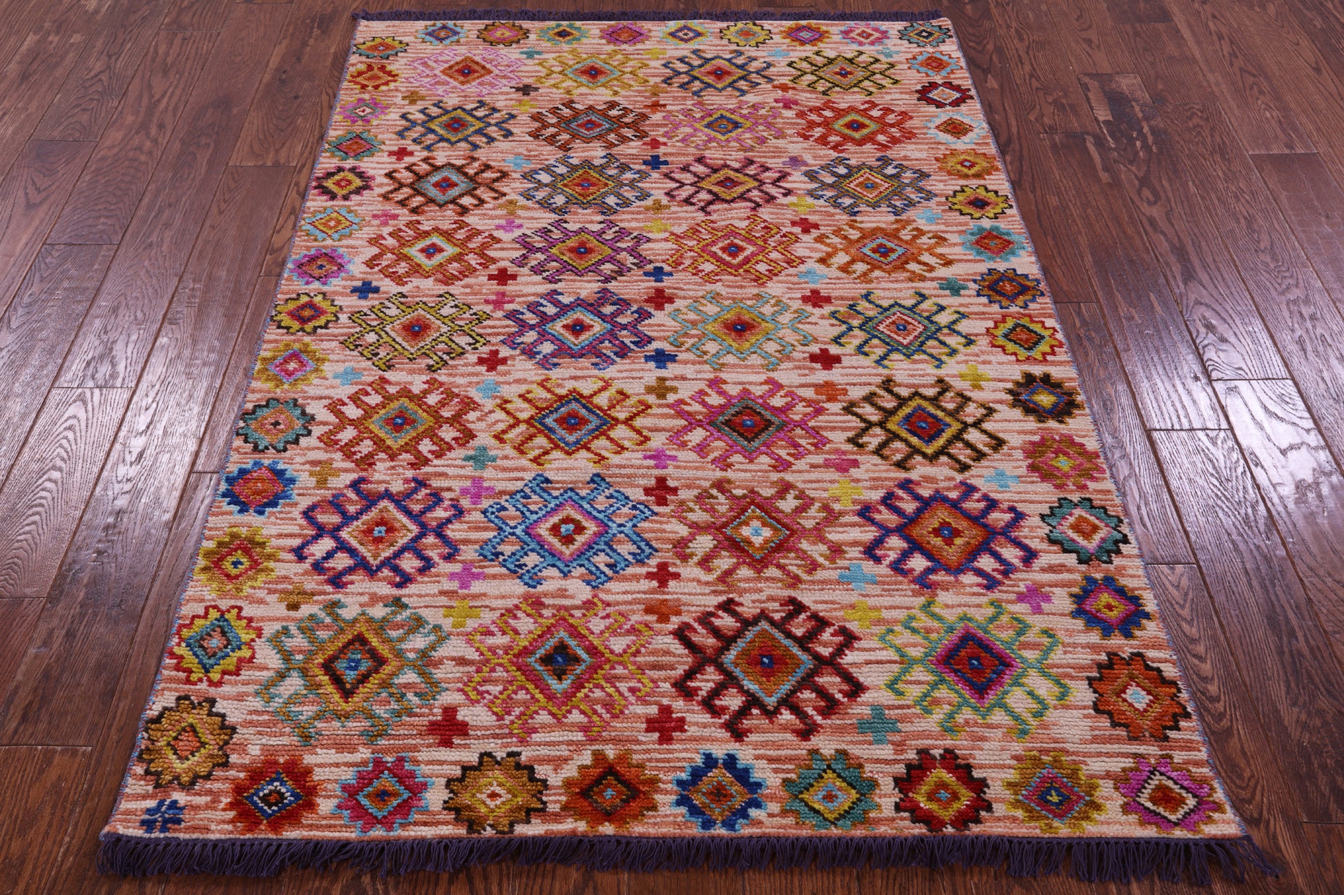Tribal Moroccan Handmade Wool Rug - 4' 3" X 6' 0" - Golden Nile