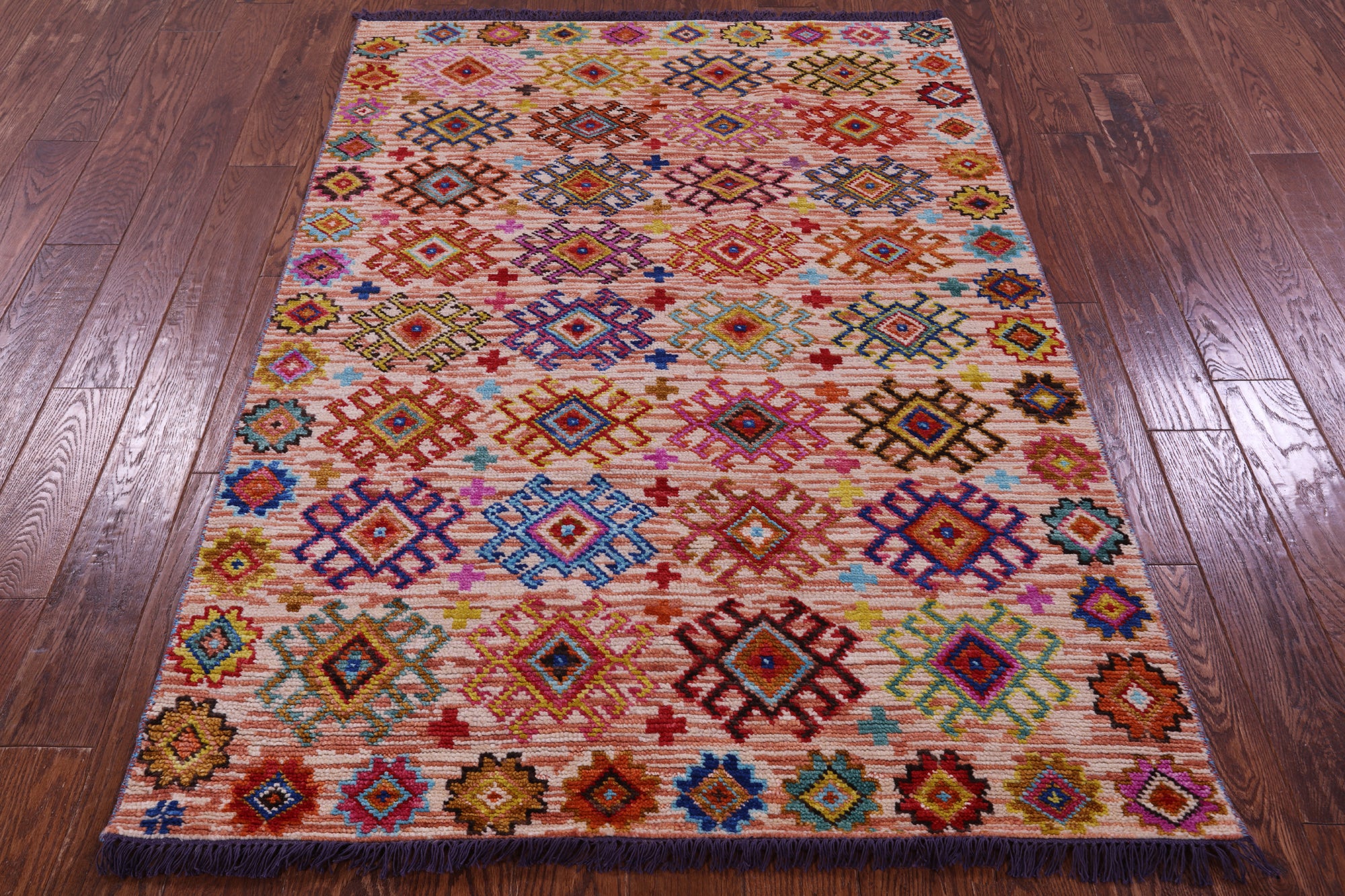 Tribal Moroccan Handmade Wool Rug - 4' 3" X 6' 0" - Golden Nile