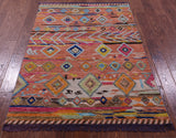 Tribal Moroccan Handmade Wool Rug - 4' 0" X 5' 10" - Golden Nile