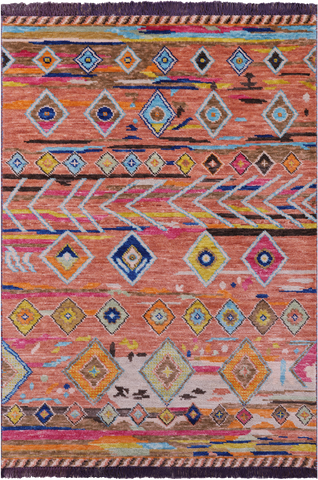 Tribal Moroccan Handmade Wool Rug - 4' 0