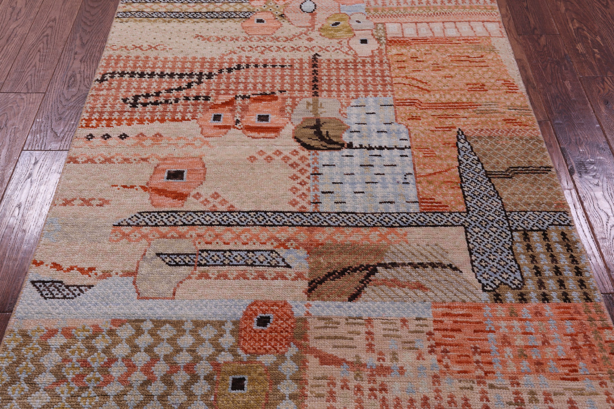 Tribal Moroccan Hand Knotted Wool Rug - 4' 1" X 6' 1" - Golden Nile