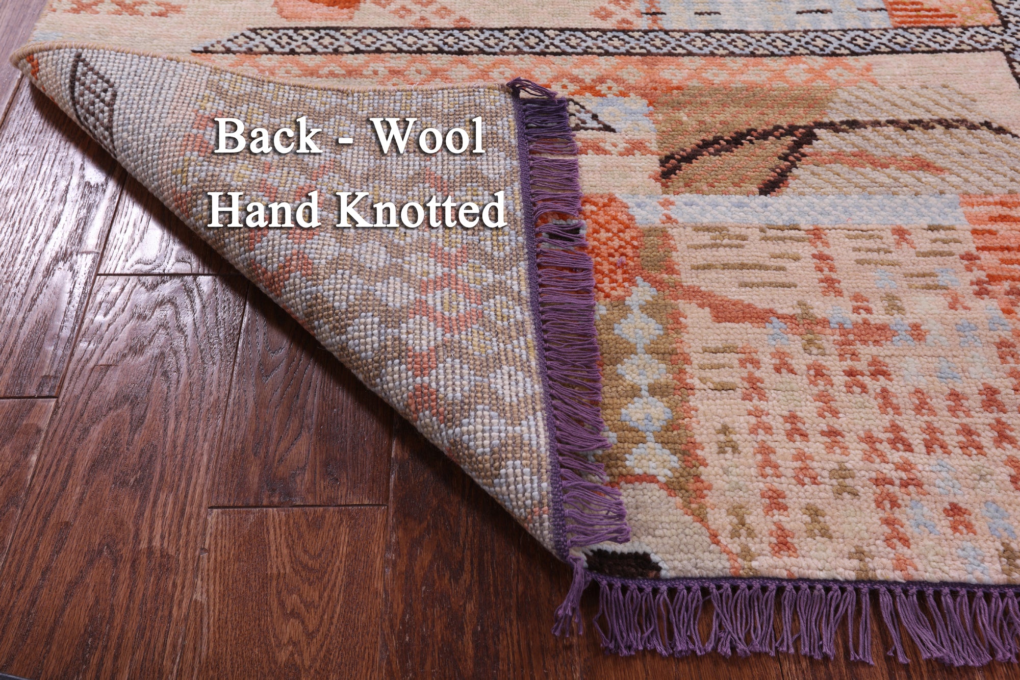 Tribal Moroccan Hand Knotted Wool Rug - 4' 1" X 6' 1" - Golden Nile