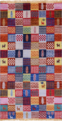 Tribal Moroccan Handmade Wool Rug - 4' 4