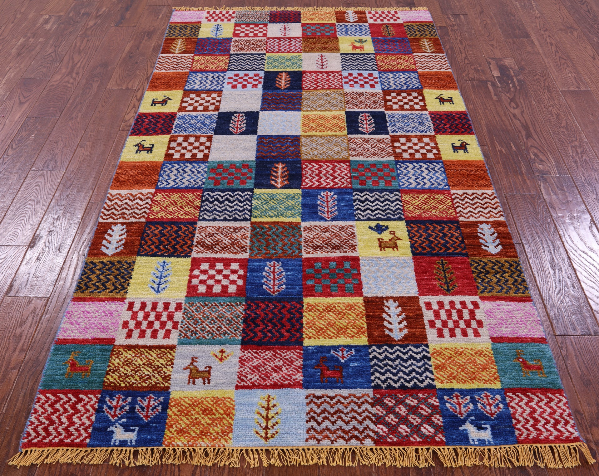 Tribal Moroccan Handmade Wool Rug - 4' 4" X 7' 11" - Golden Nile