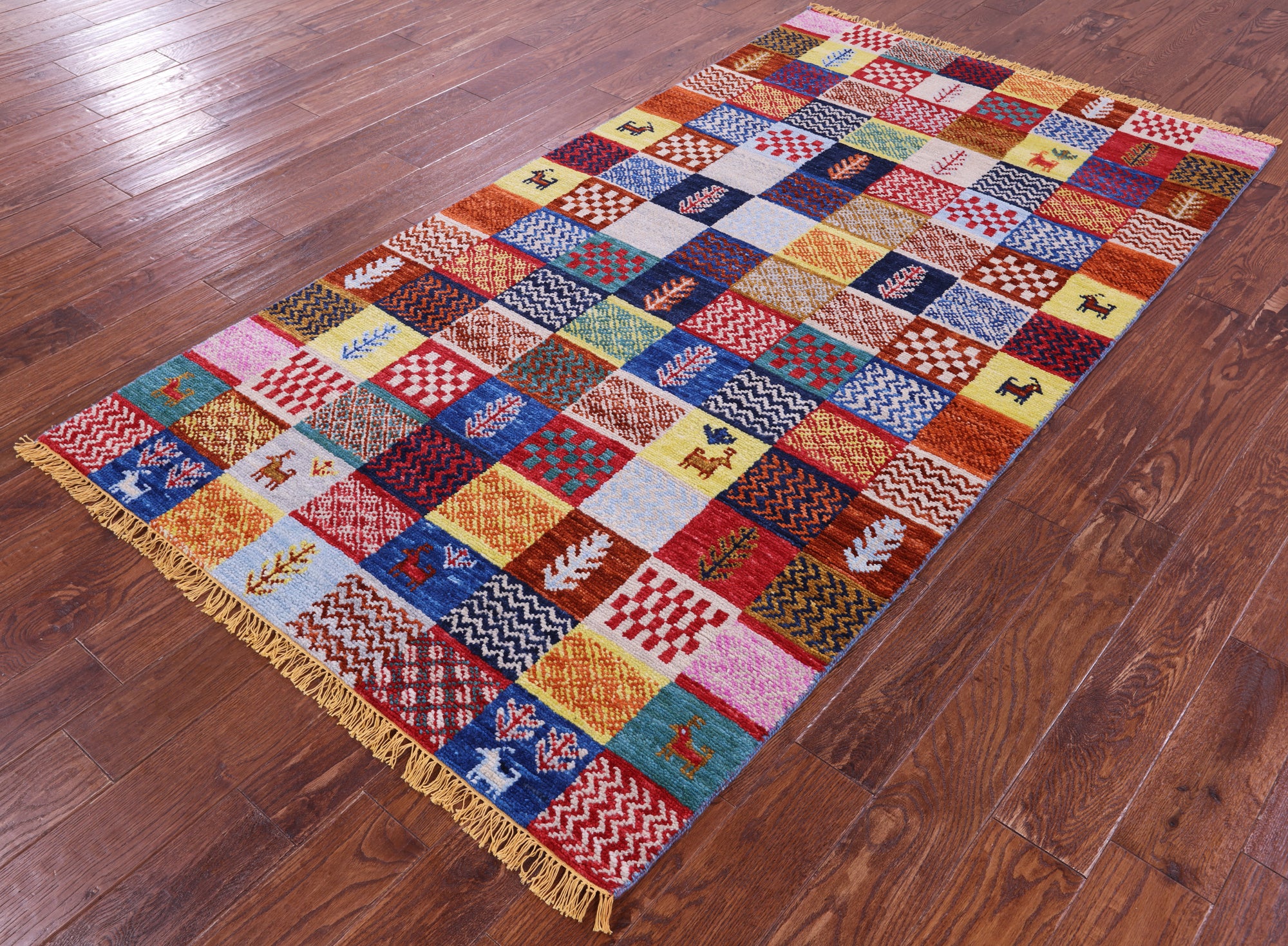 Tribal Moroccan Handmade Wool Rug - 4' 4" X 7' 11" - Golden Nile