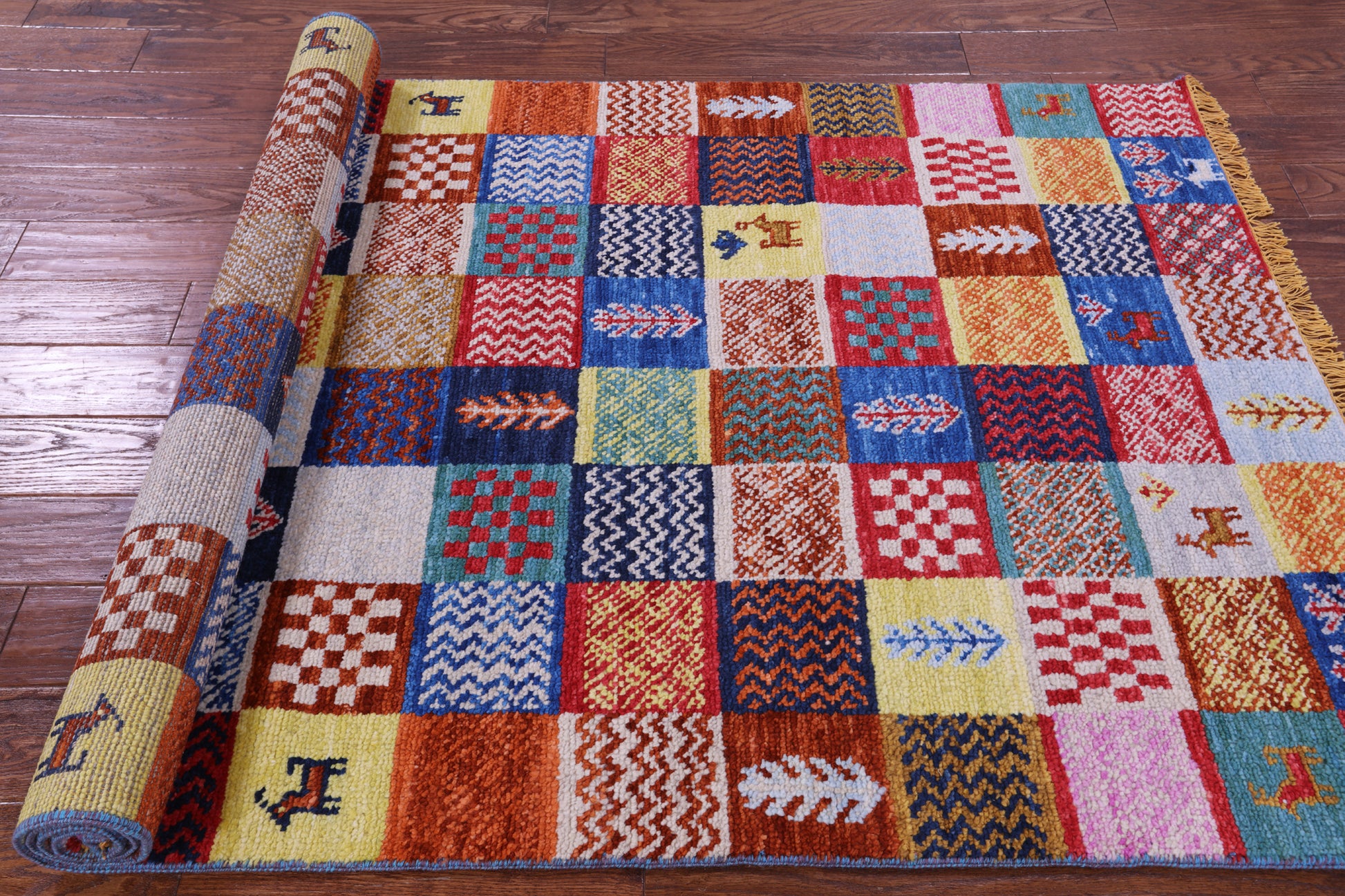 Tribal Moroccan Handmade Wool Rug - 4' 4" X 7' 11" - Golden Nile