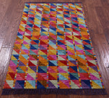 Tribal Moroccan Hand Knotted Wool Rug - 3' 1" X 5' 0" - Golden Nile