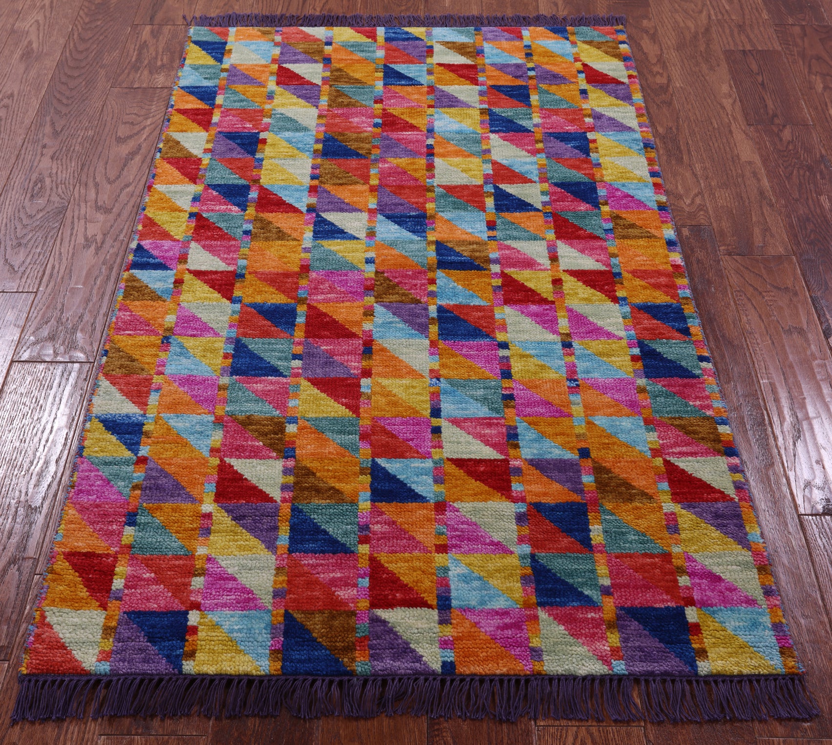 Tribal Moroccan Hand Knotted Wool Rug - 3' 1" X 5' 0" - Golden Nile