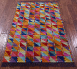 Tribal Moroccan Hand Knotted Wool Rug - 3' 1" X 5' 0" - Golden Nile