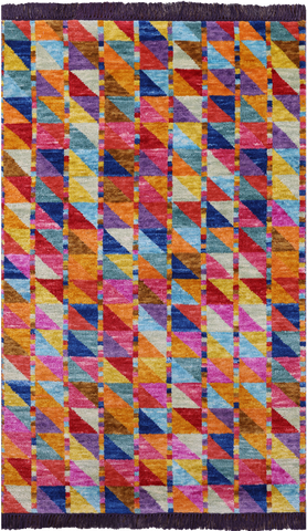 Tribal Moroccan Hand Knotted Wool Rug - 3' 1