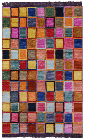 Tribal Moroccan Handmade Wool Rug - 3' 1