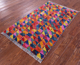 Tribal Moroccan Hand-Knotted Wool Rug - 3' 1" X 5' 1" - Golden Nile