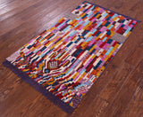 Tribal Moroccan Hand-Knotted Wool Rug - 3' 0" X 5' 0" - Golden Nile