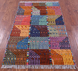 Tribal Moroccan Hand-Knotted Wool Rug - 3' 1" X 5' 1" - Golden Nile