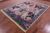 Persian Fine Serapi Hand Knotted Wool & Silk Rug - 8' 0" X 10' 1" - Golden Nile