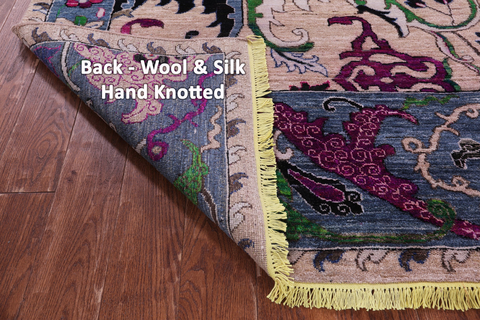 Persian Fine Serapi Hand Knotted Wool & Silk Rug - 8' 0" X 10' 1" - Golden Nile