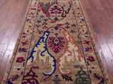 Persian Fine Serapi Handmade Wool & Silk Runner Rug - 4' 1" X 10' 0" - Golden Nile