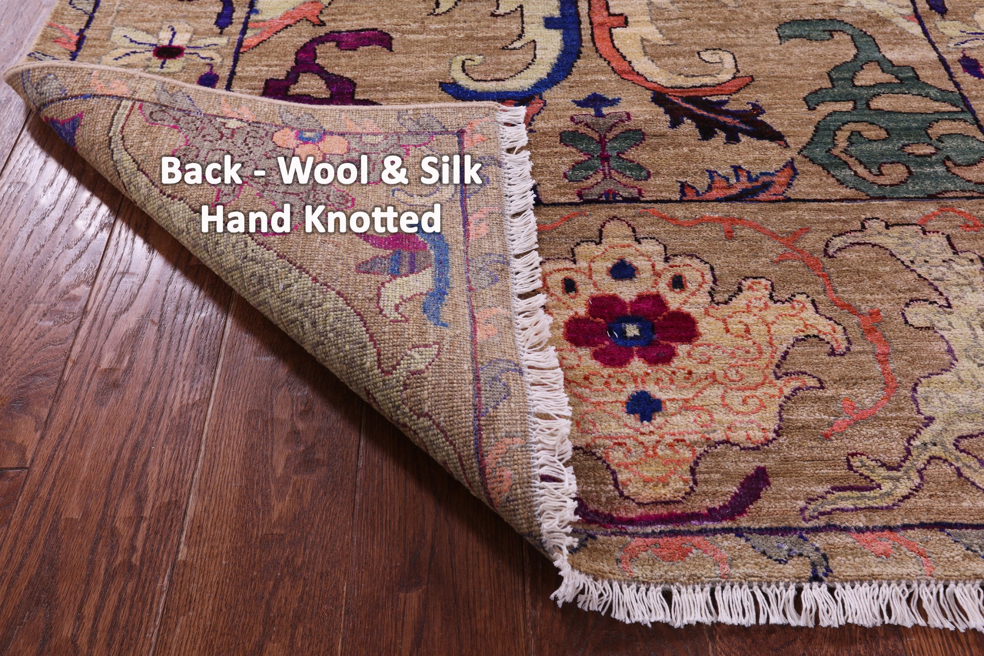 Persian Fine Serapi Handmade Wool & Silk Runner Rug - 4' 1" X 10' 0" - Golden Nile