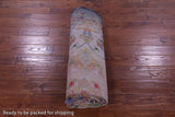 Blue Overdyed Signed Authentic Persian Tabriz Hand Knotted Wool & Silk Rug - 6' 2" X 9' 5" - Golden Nile
