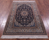 Persian Nain Hand Knotted Wool & Silk Rug - 4' 2" X 6' 10" - Golden Nile