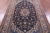 Persian Nain Hand Knotted Wool & Silk Rug - 4' 2" X 6' 10" - Golden Nile