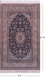 Persian Nain Hand Knotted Wool & Silk Rug - 4' 2" X 6' 10" - Golden Nile
