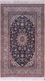 Persian Nain Hand Knotted Wool & Silk Rug - 4' 2" X 6' 10" - Golden Nile