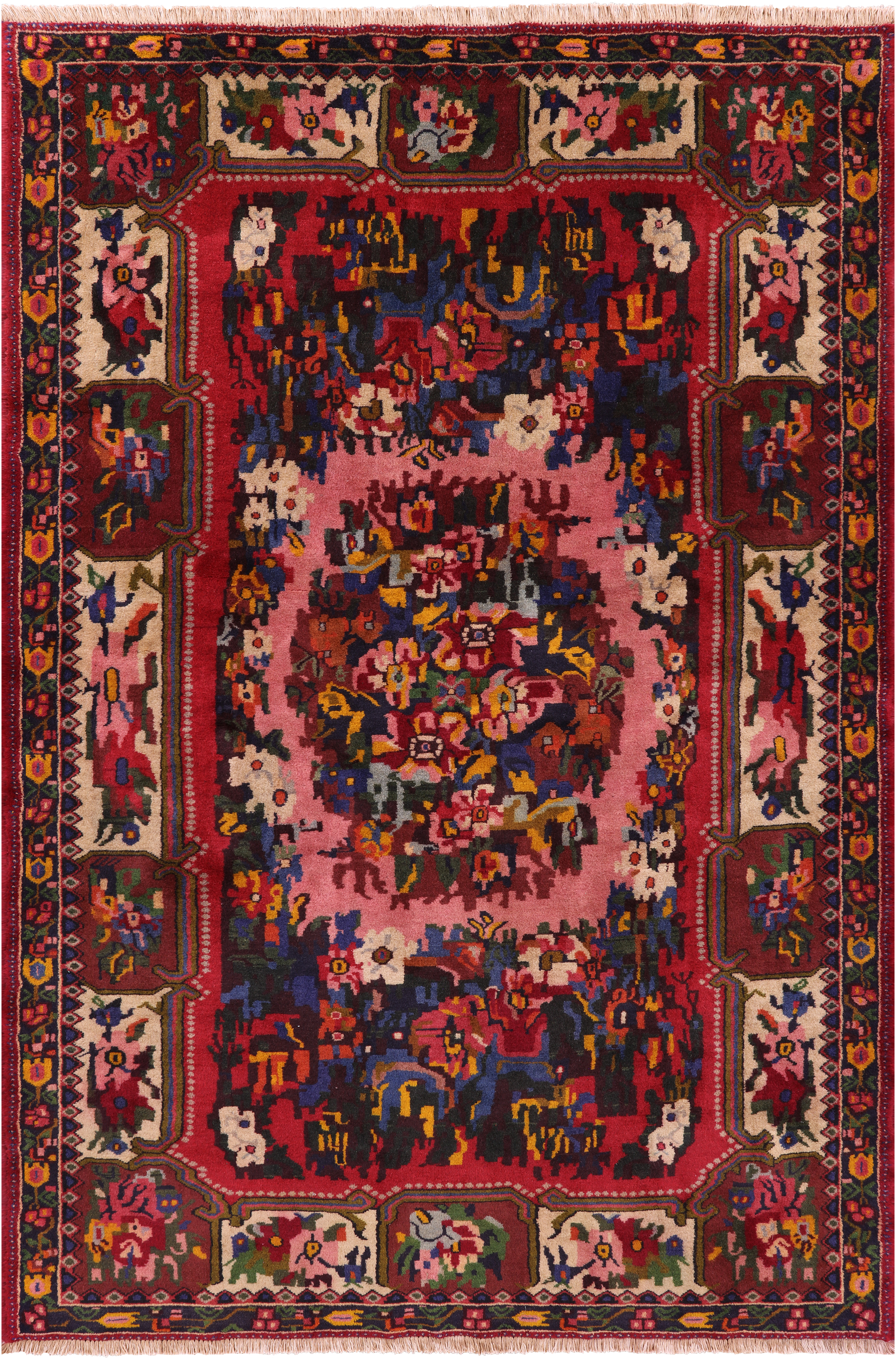 Persian Hand Knotted Wool Rug - 5' 6" X 8' 4" - Golden Nile