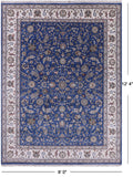 Persian Nain Hand Knotted Wool & Silk Rug - 9' 0" X 12' 4" - Golden Nile