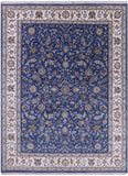 Persian Nain Hand Knotted Wool & Silk Rug - 9' 0" X 12' 4" - Golden Nile