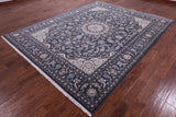 Persian Nain Hand Knotted Wool & Silk Rug - 8' 2" X 10' 2" - Golden Nile