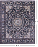 Persian Nain Hand Knotted Wool & Silk Rug - 8' 2" X 10' 2" - Golden Nile