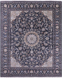 Persian Nain Hand Knotted Wool & Silk Rug - 8' 2" X 10' 2" - Golden Nile
