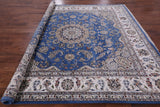 Square Persian Nain Handmade Wool & Silk Rug - 9' 0" X 9' 0" - Golden Nile