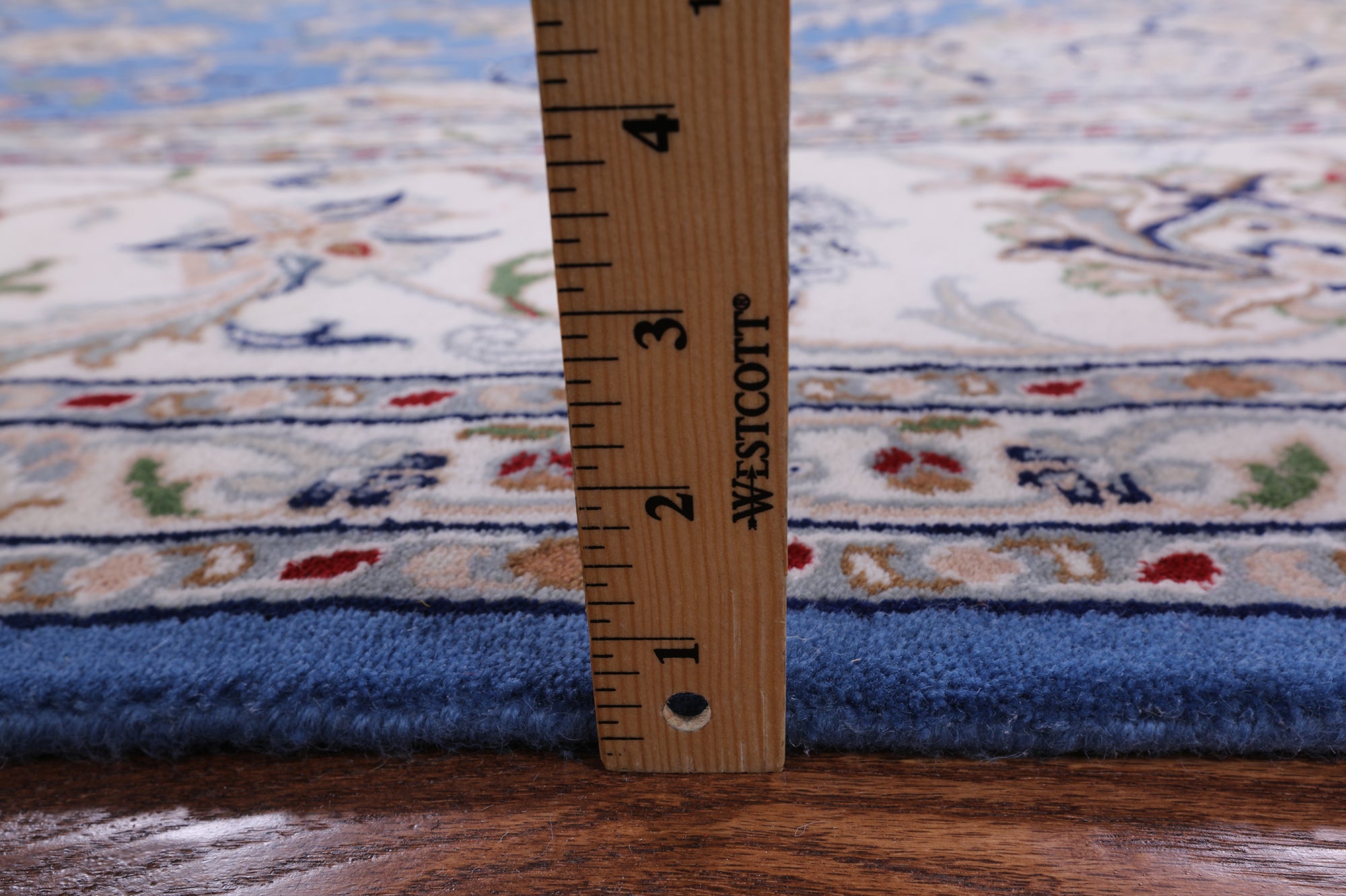 Square Persian Nain Handmade Wool & Silk Rug - 9' 0" X 9' 0" - Golden Nile