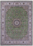 Persian Nain Hand Knotted Wool & Silk Rug - 7' 11" X 10' 0" - Golden Nile