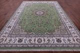 Persian Nain Hand Knotted Wool & Silk Rug - 7' 11" X 10' 0" - Golden Nile